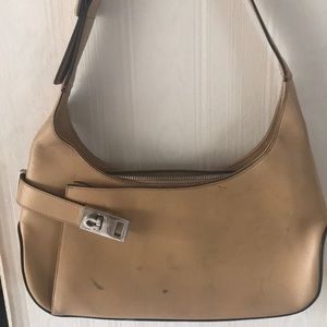 Salvatore Ferrgamo camel colored leather bag